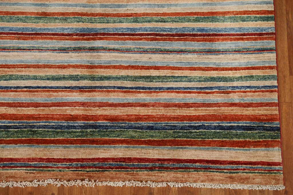 Striped Gabbeh Kashkoli Modern Area Rug 4x6