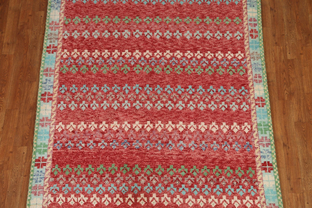 Geometric Gabbeh Kashkoli Wool Area Rug 5x7