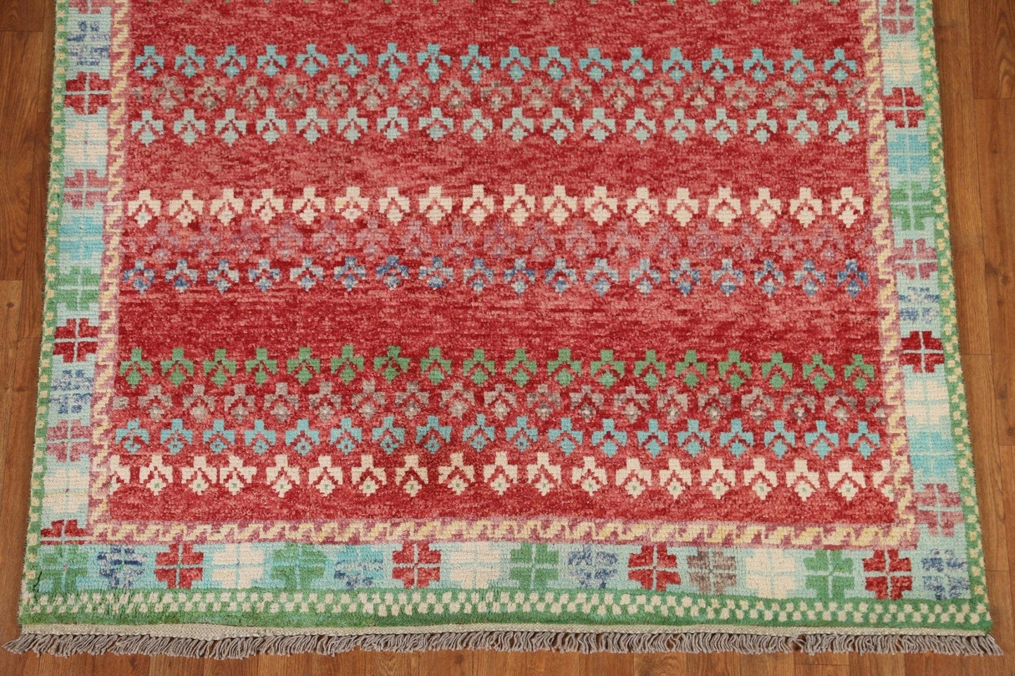 Geometric Gabbeh Kashkoli Wool Area Rug 5x7