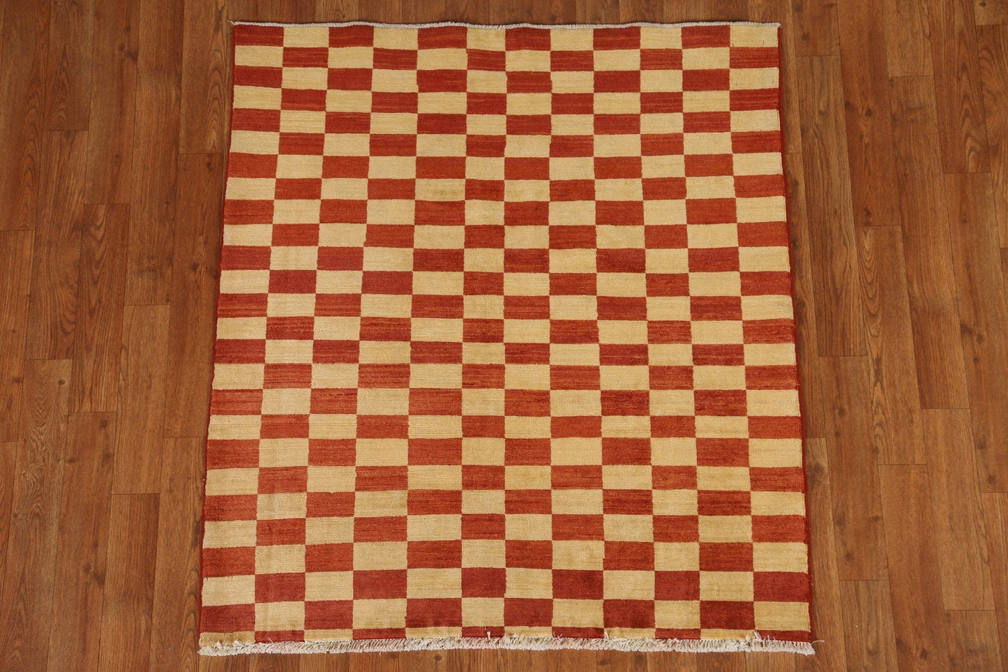 Checkered Gabbeh Kashkoli Oriental Area Rug 3x4