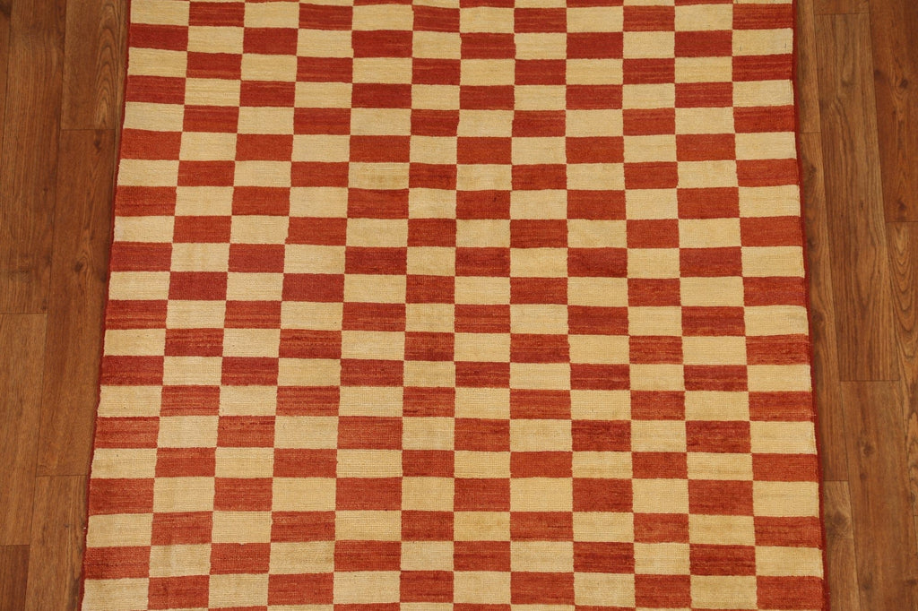 Checkered Gabbeh Kashkoli Oriental Area Rug 3x4