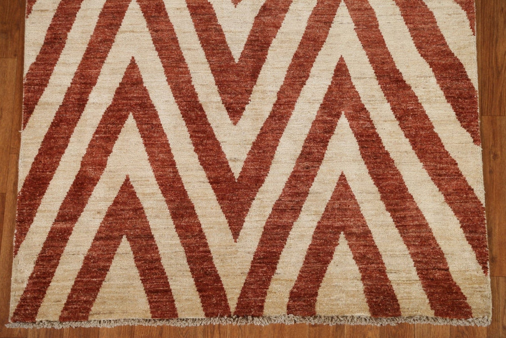 Chevron Gabbeh Kashkoli Wool Area Rug 4x6