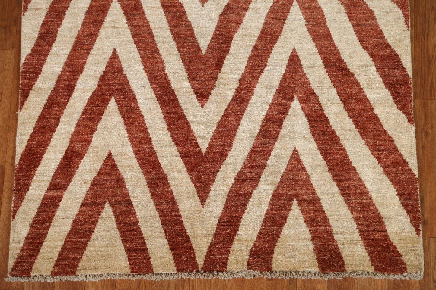 Chevron Gabbeh Kashkoli Wool Area Rug 4x6