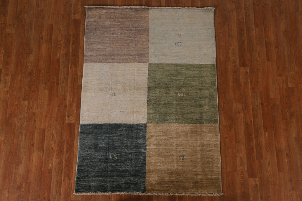 Handmade Gabbeh Kashkoli Modern Area Rug 4x6