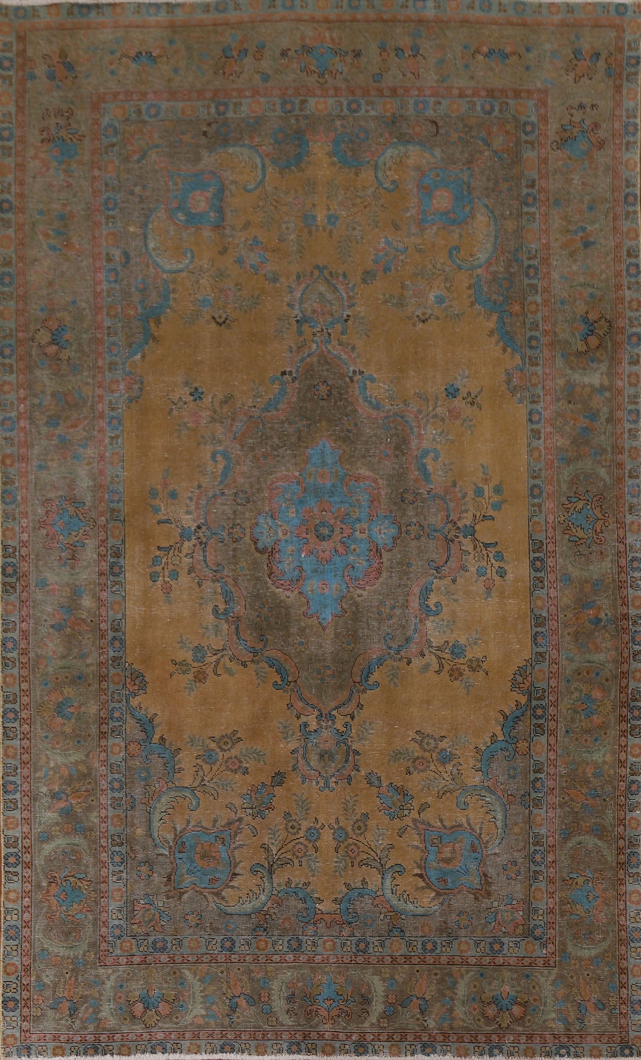 Over-Dyed Tabriz Persian Area Rug 6x10