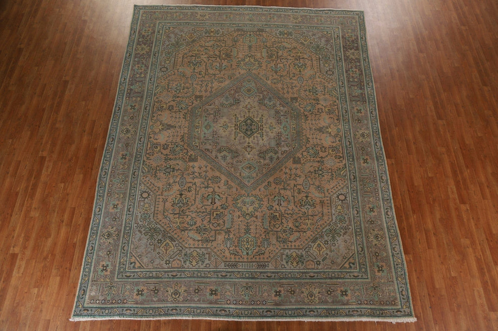 Vintage Tabriz Persian Area Rug 9x12