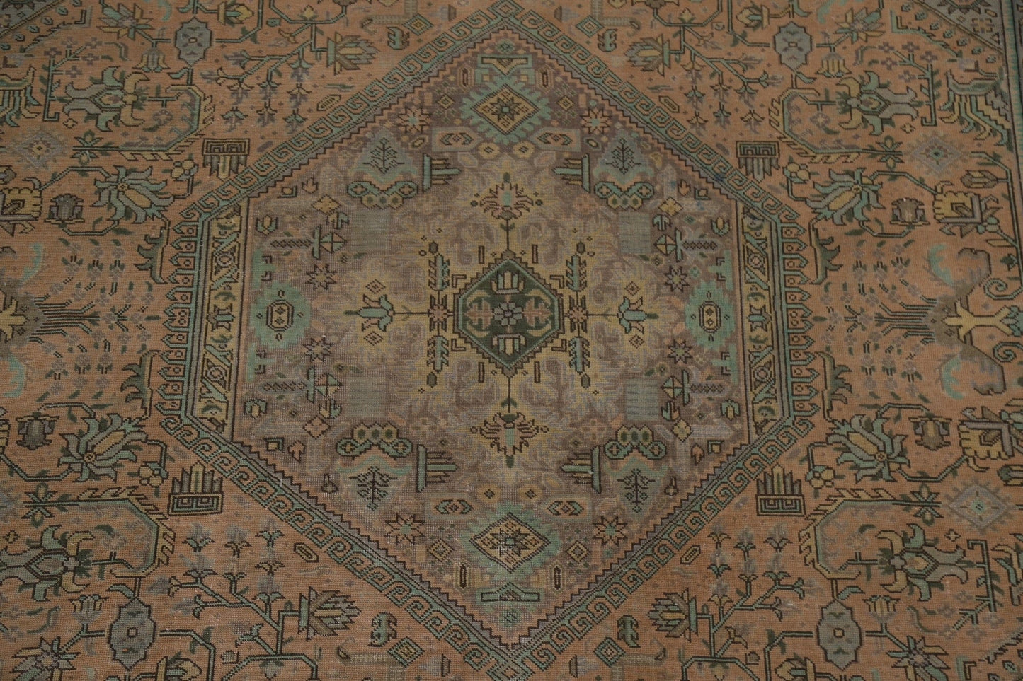 Vintage Tabriz Persian Area Rug 9x12