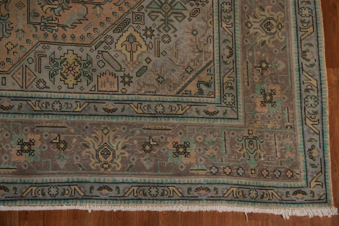 Vintage Tabriz Persian Area Rug 9x12