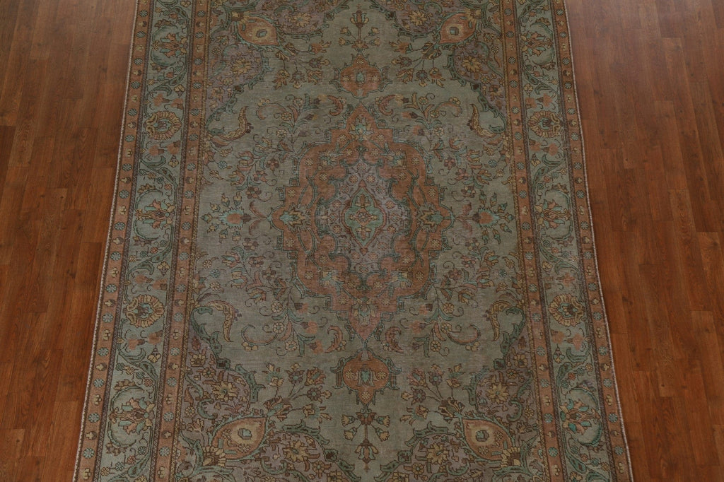 Over-Dyed Wool Tabriz Persian Area Rug 6x10