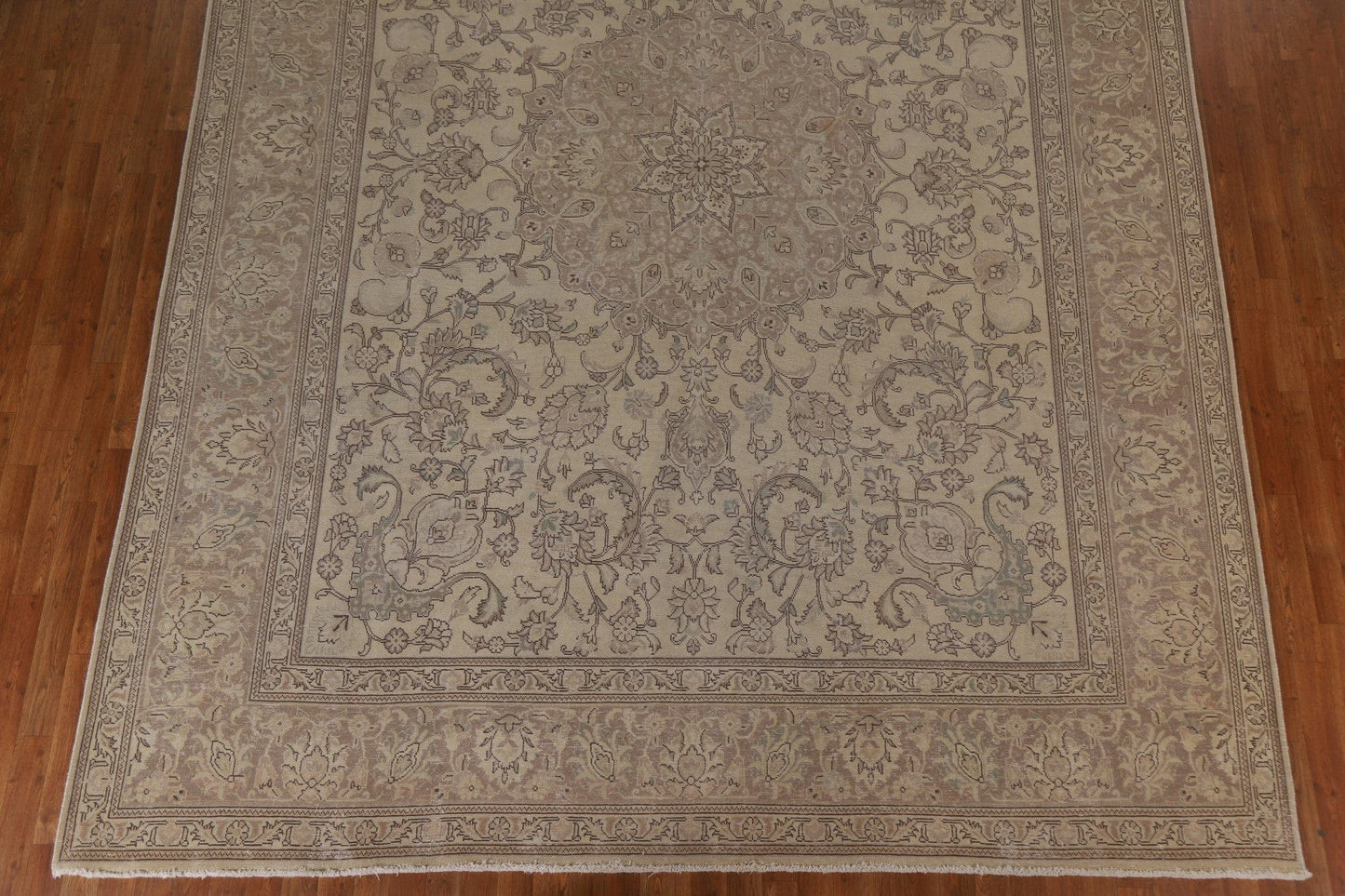 Distressed Wool Tabriz Persian Area Rug 10x13