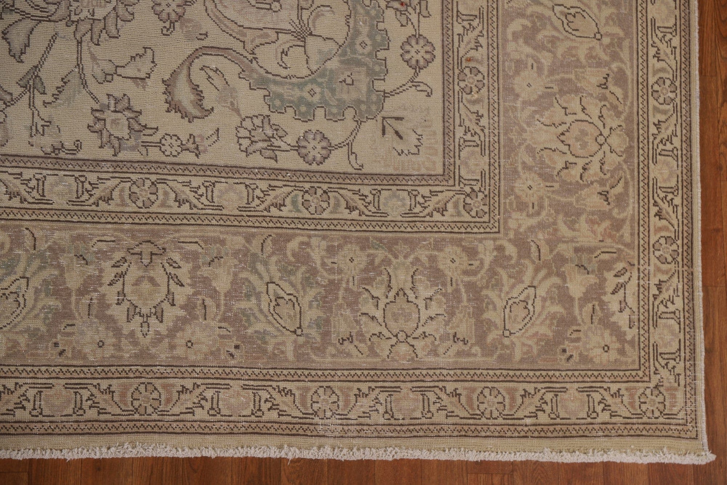 Distressed Wool Tabriz Persian Area Rug 10x13