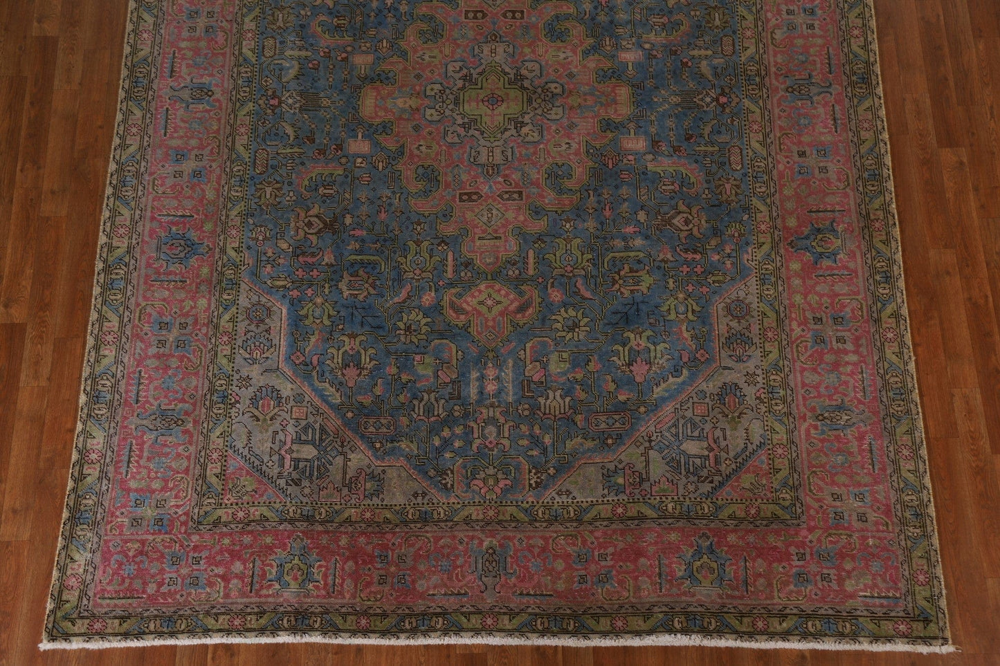 Distressed Over-Dyed Tabriz Persian Area Rug 8x11