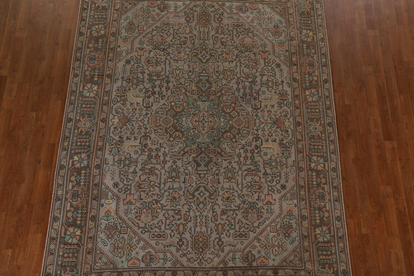 Distressed Tabriz Persian Area Rug 7x9