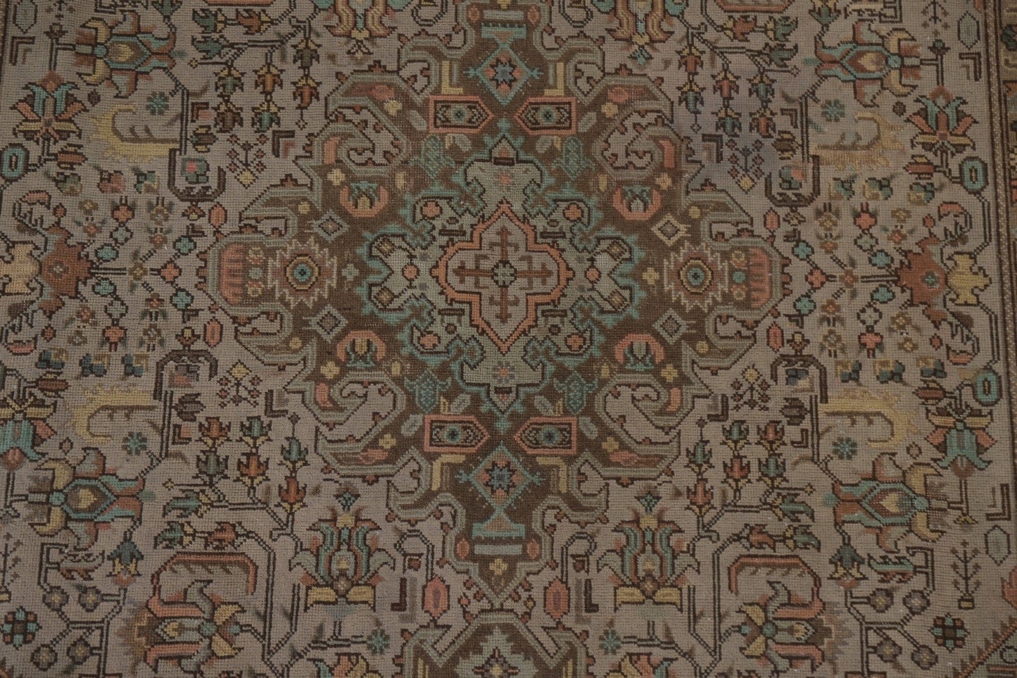 Distressed Tabriz Persian Area Rug 7x9