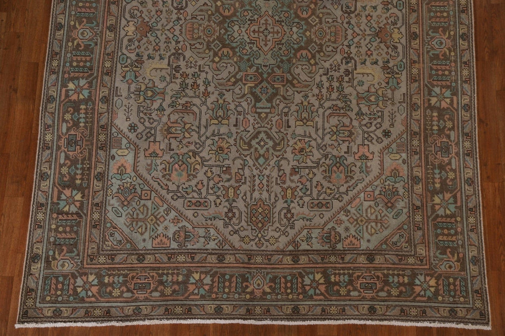 Distressed Tabriz Persian Area Rug 7x9