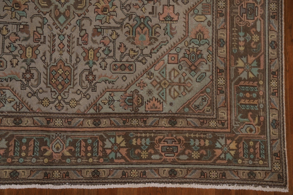 Distressed Tabriz Persian Area Rug 7x9