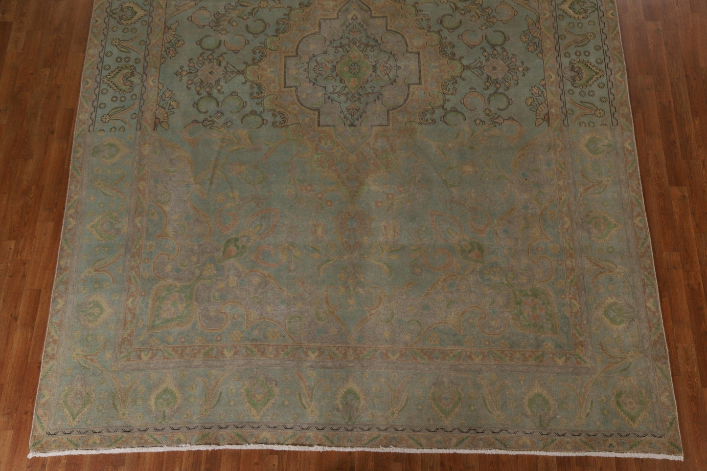 Distressed Over-Dyed Tabriz Persian Area Rug 10x13