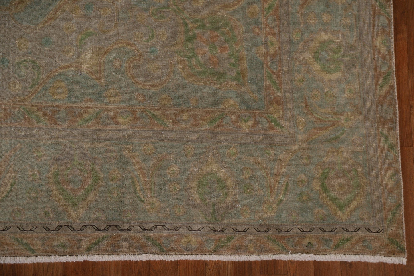 Distressed Over-Dyed Tabriz Persian Area Rug 10x13