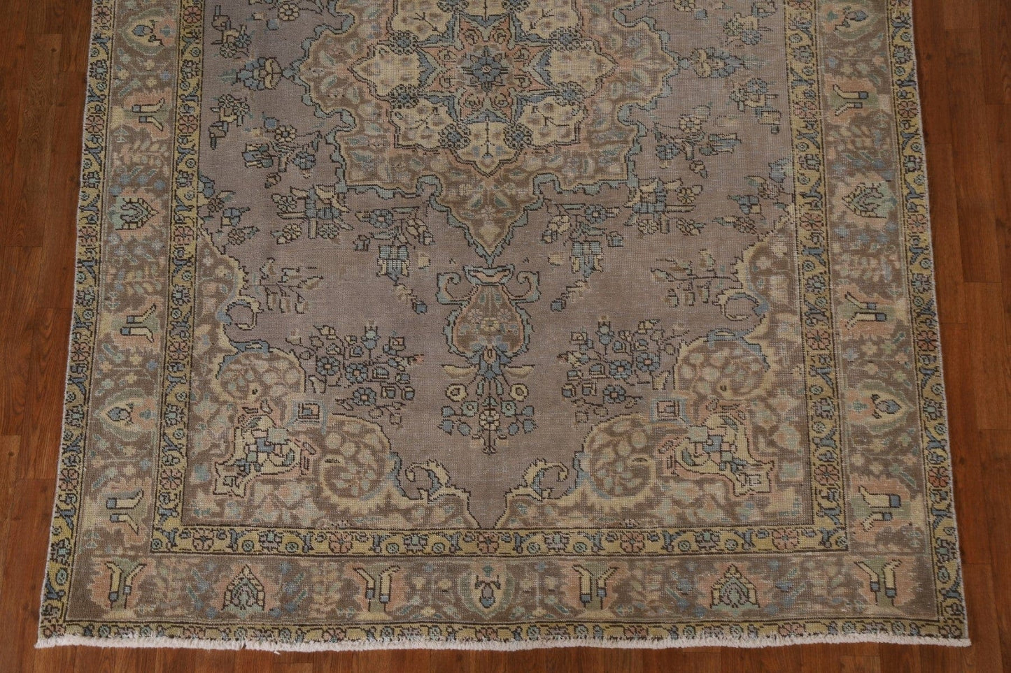 Distressed Over-Dyed Tabriz Persian Area Rug 6x9