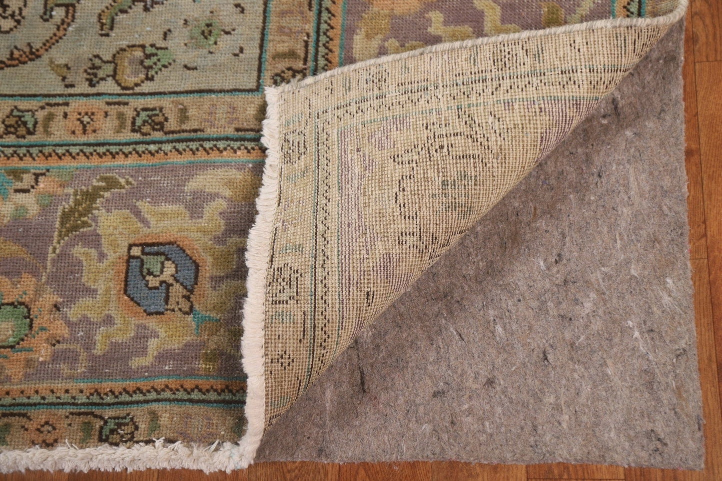 Distressed Over-Dyed Tabriz Persian Area Rug 10x11