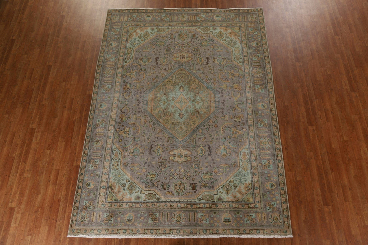 Distressed Over-Dyed Tabriz Persian Area Rug 8x11