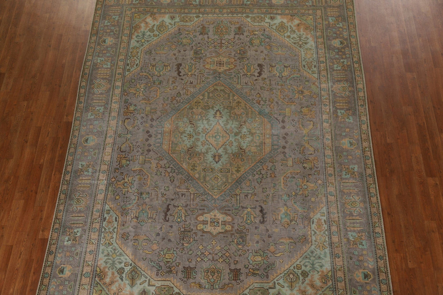 Distressed Over-Dyed Tabriz Persian Area Rug 8x11