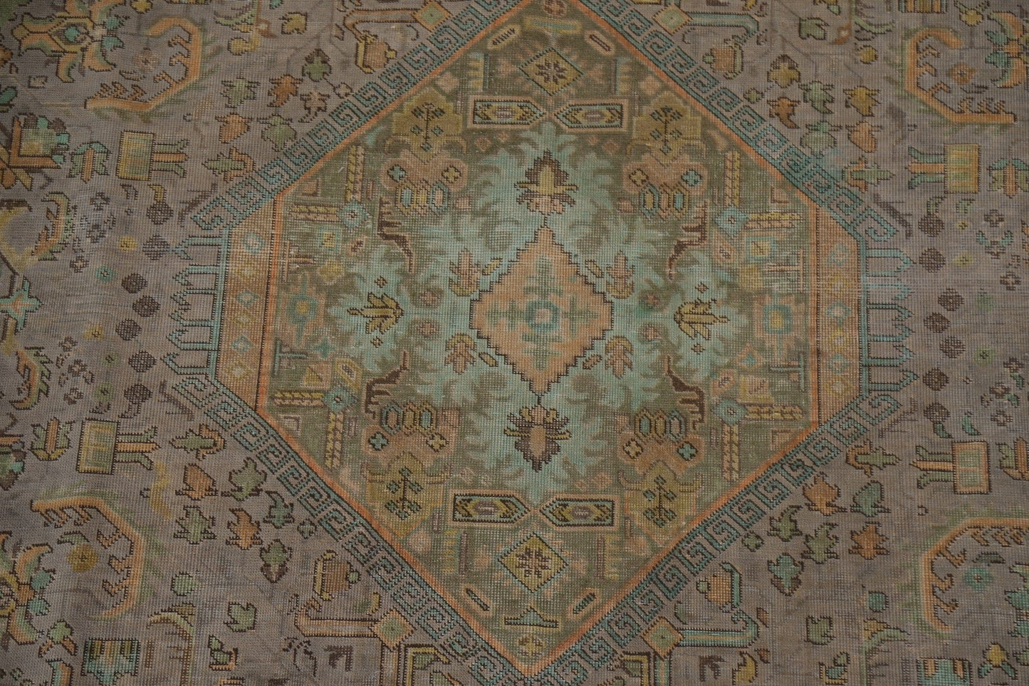 Distressed Over-Dyed Tabriz Persian Area Rug 8x11