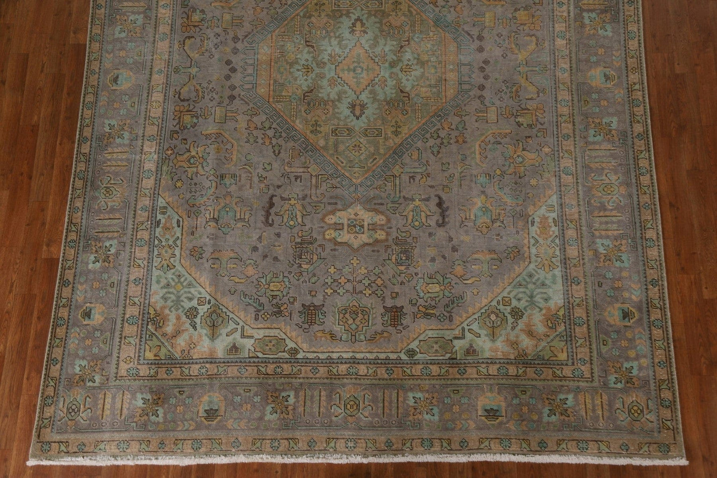 Distressed Over-Dyed Tabriz Persian Area Rug 8x11