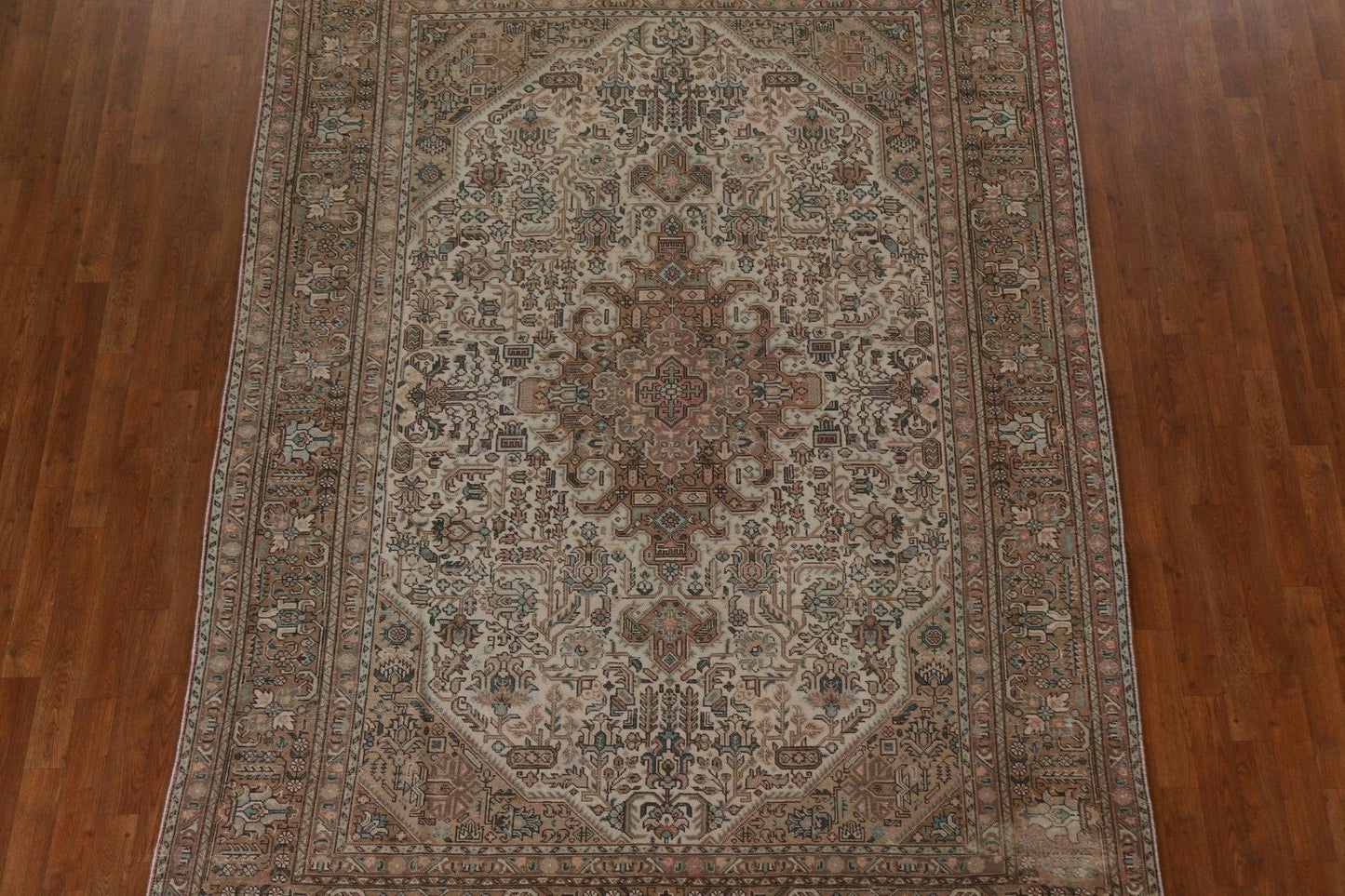 Distressed Tabriz Persian Area Rug 7x10