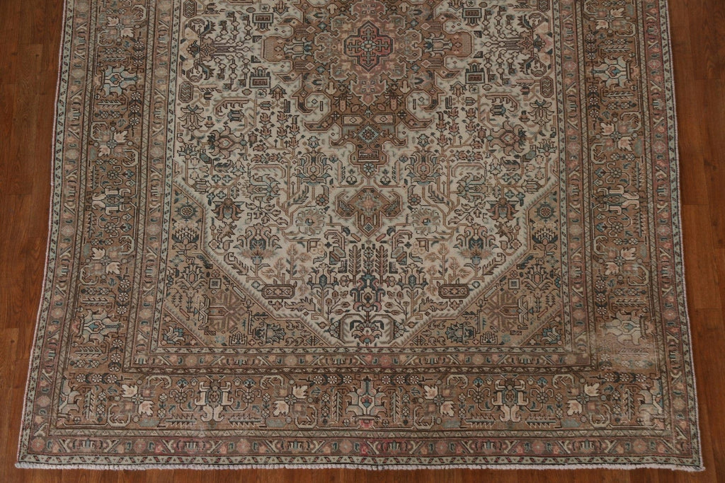 Distressed Tabriz Persian Area Rug 7x10