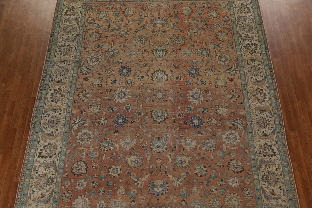 All-Over Floral Tabriz Persian Area Rug 9x12