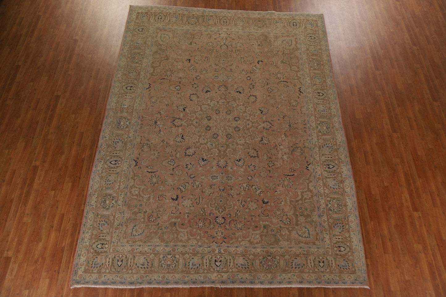 Distressed Mashad Persian Area Rug 10x13