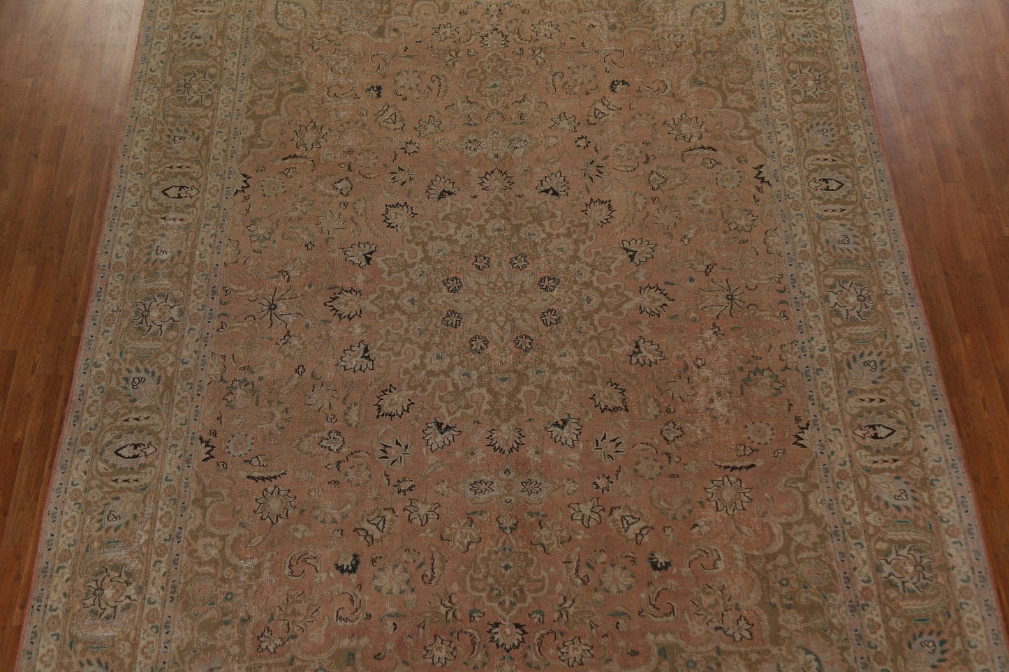 Distressed Mashad Persian Area Rug 10x13