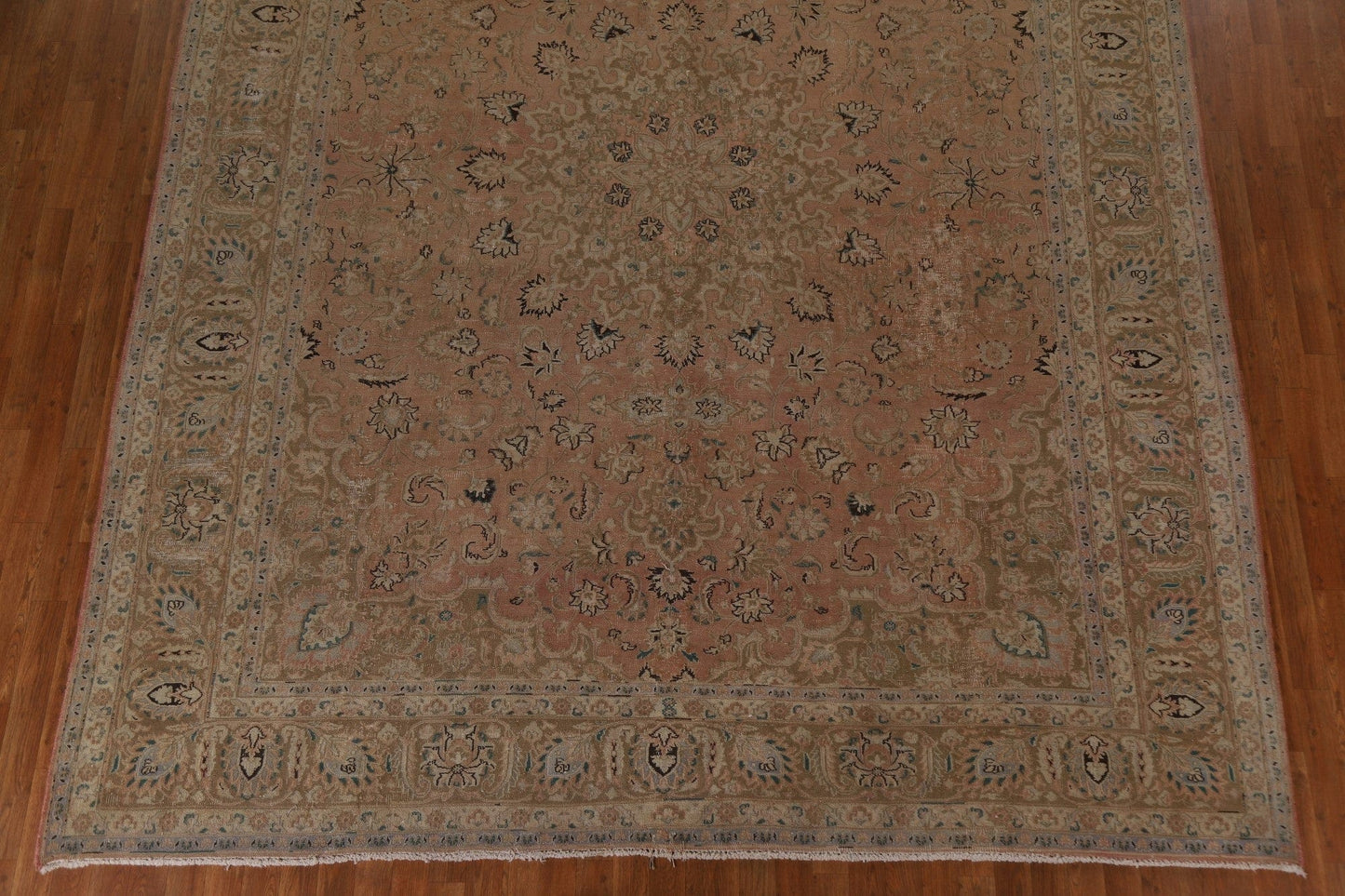 Distressed Mashad Persian Area Rug 10x13