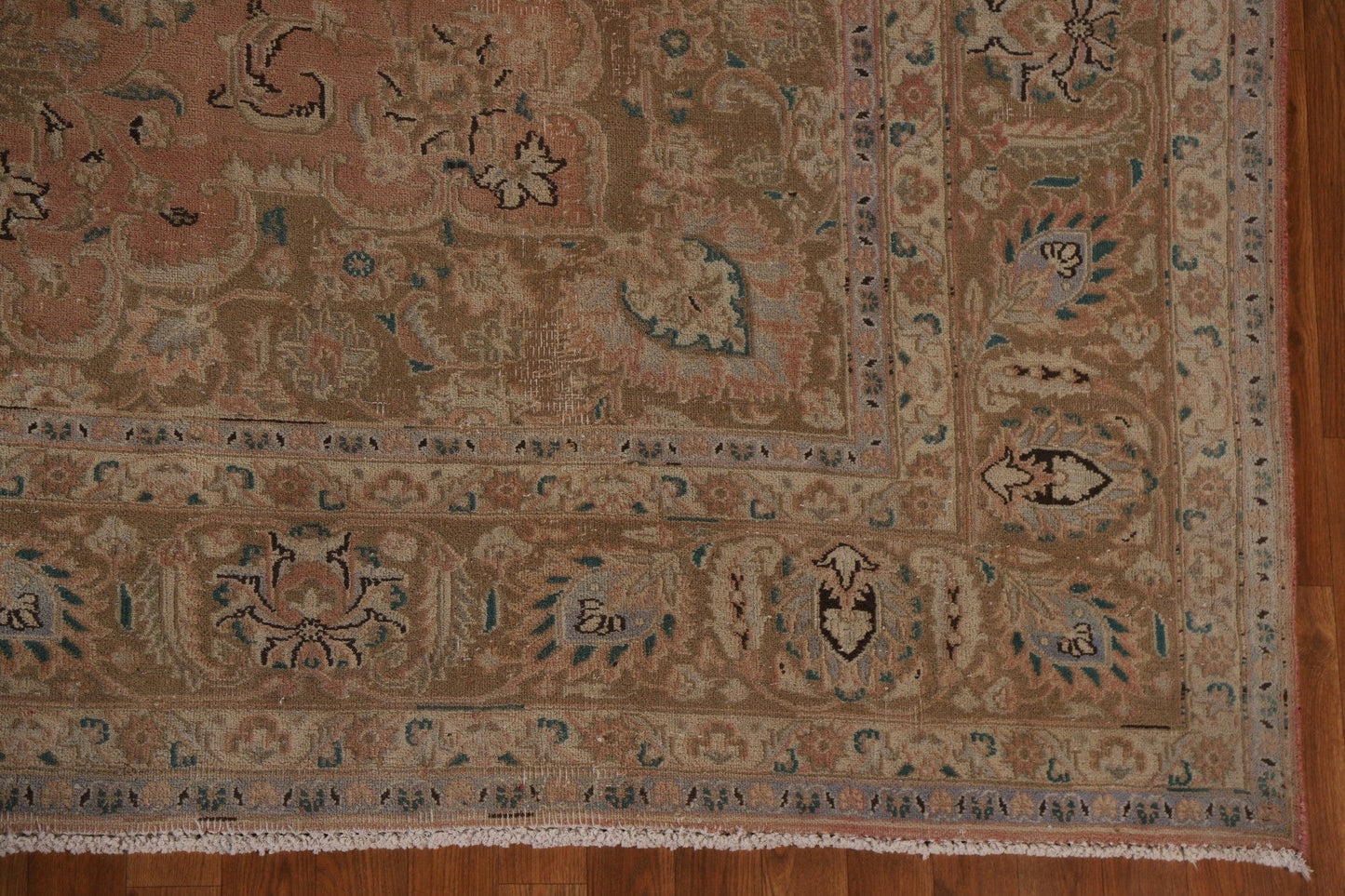 Distressed Mashad Persian Area Rug 10x13