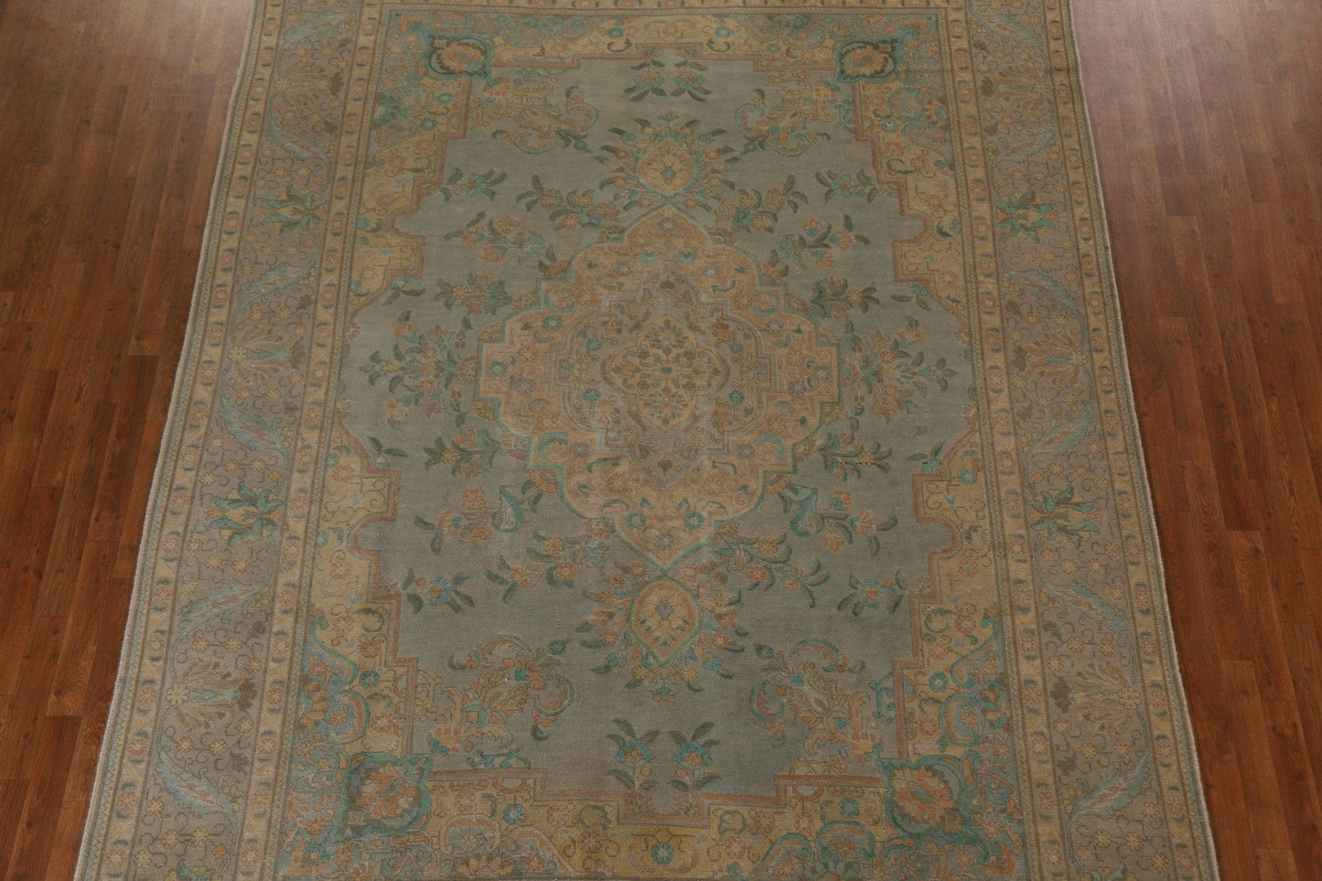 Distressed Over-Dyed Tabriz Persian Area Rug 8x11