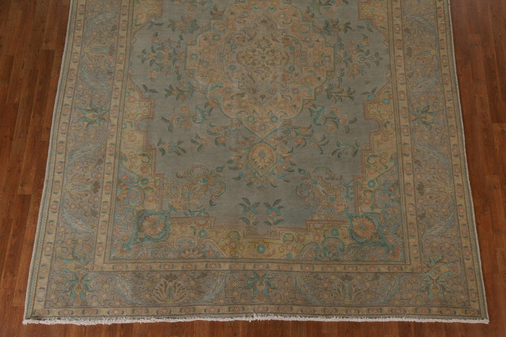 Distressed Over-Dyed Tabriz Persian Area Rug 8x11