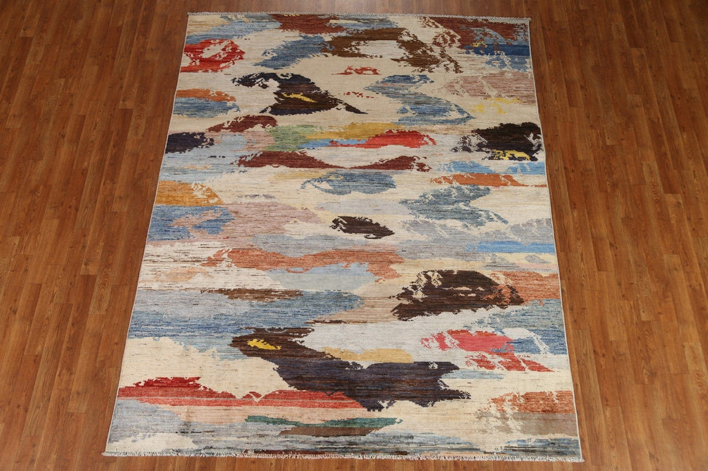 Contemporary Abstract Oriental Area Rug 7x8