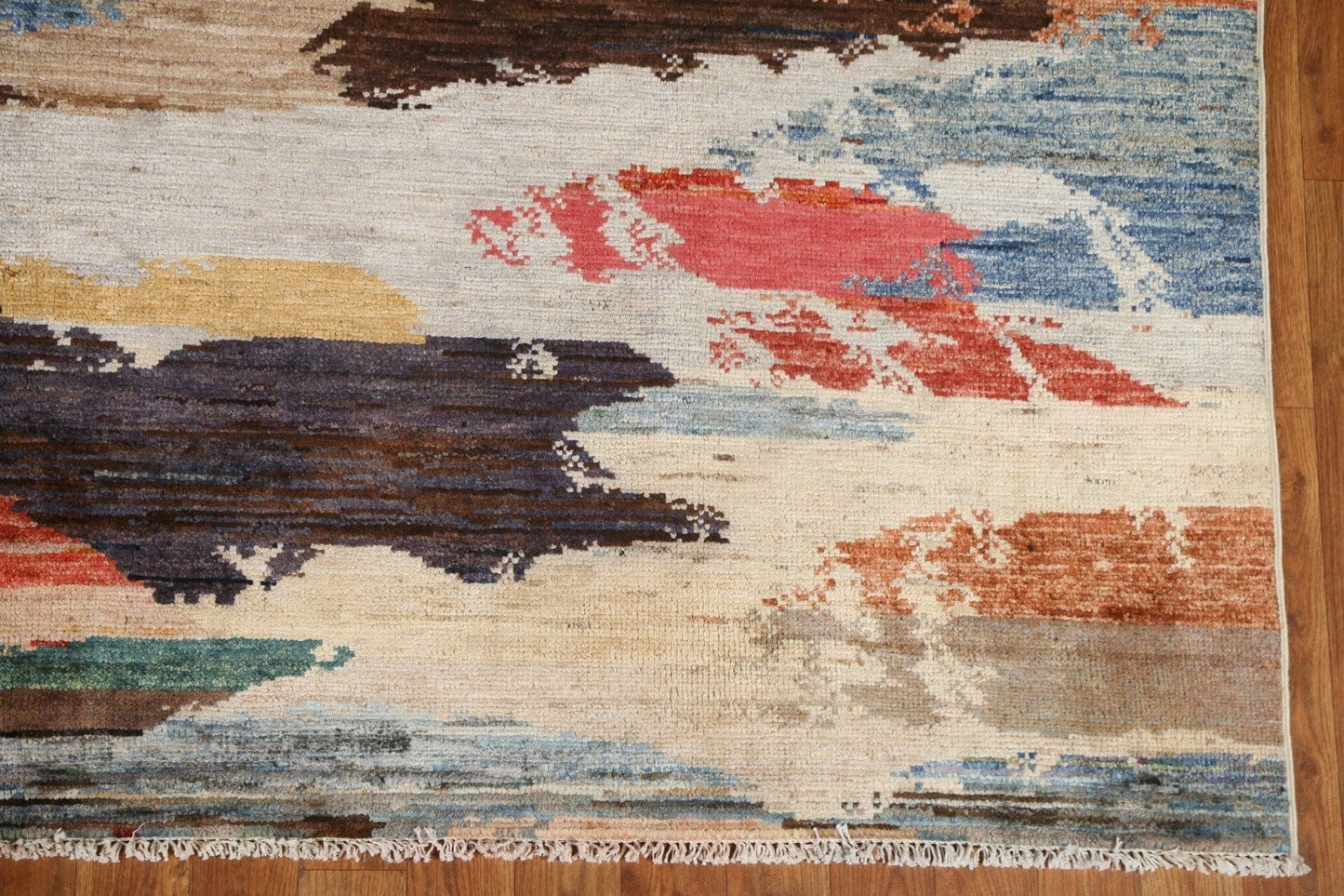 Contemporary Abstract Oriental Area Rug 7x8