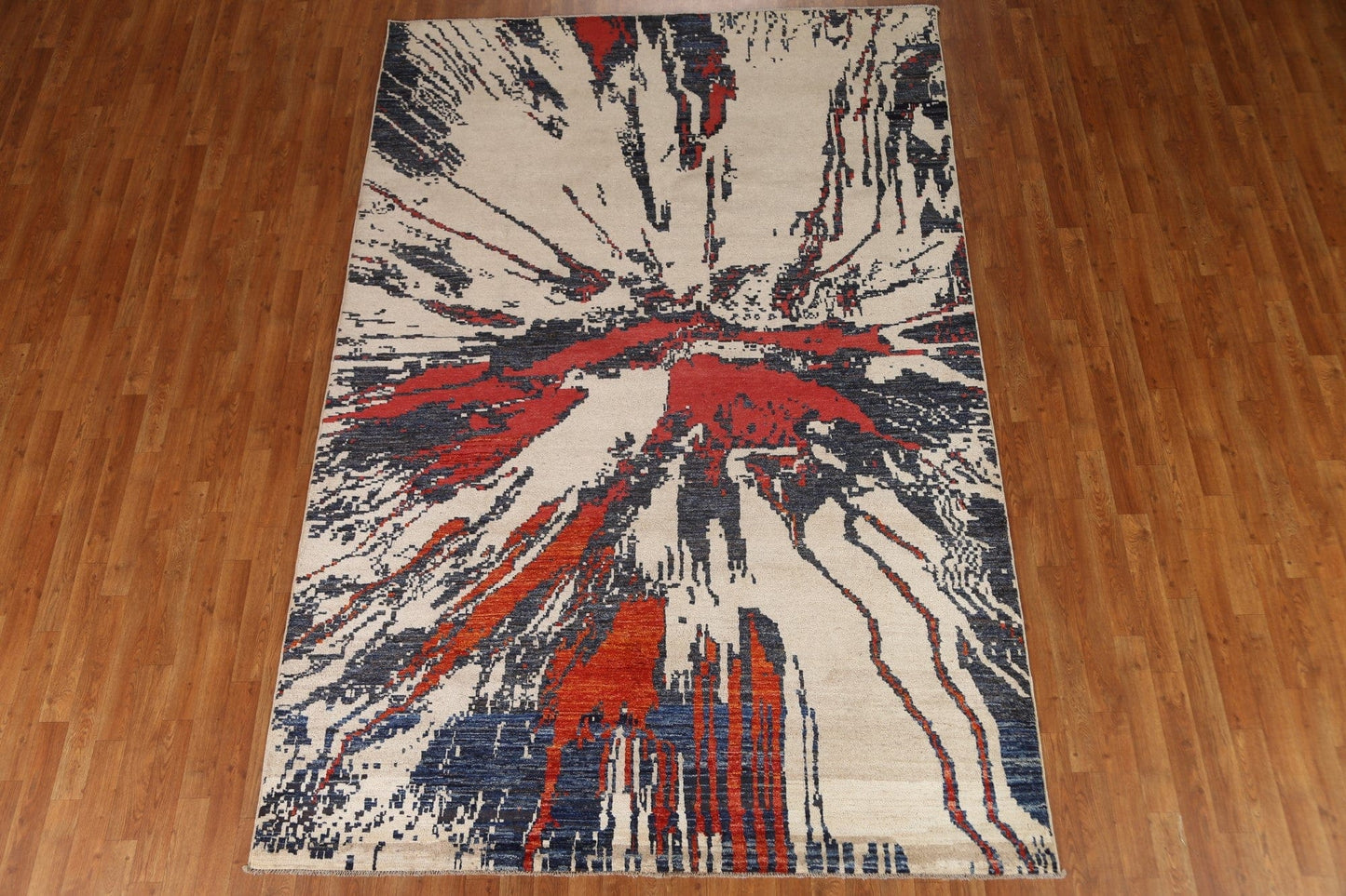 Contemporary Abstract Area Rug 6x9