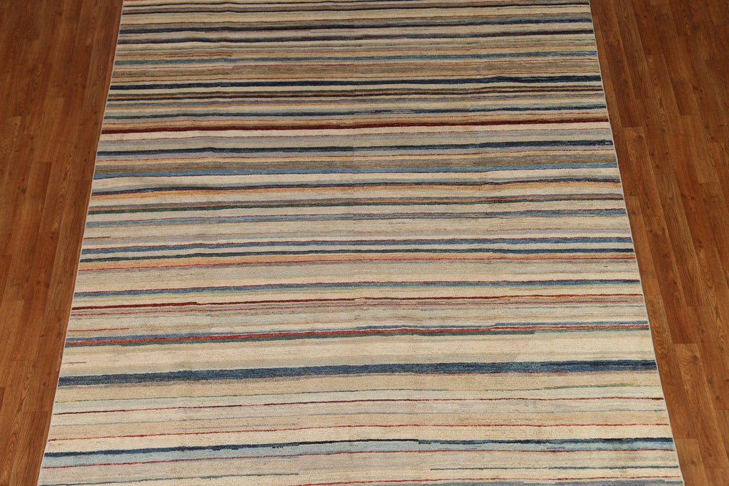 Striped Gabbeh Kashkoli Oriental Area Rug 7x10