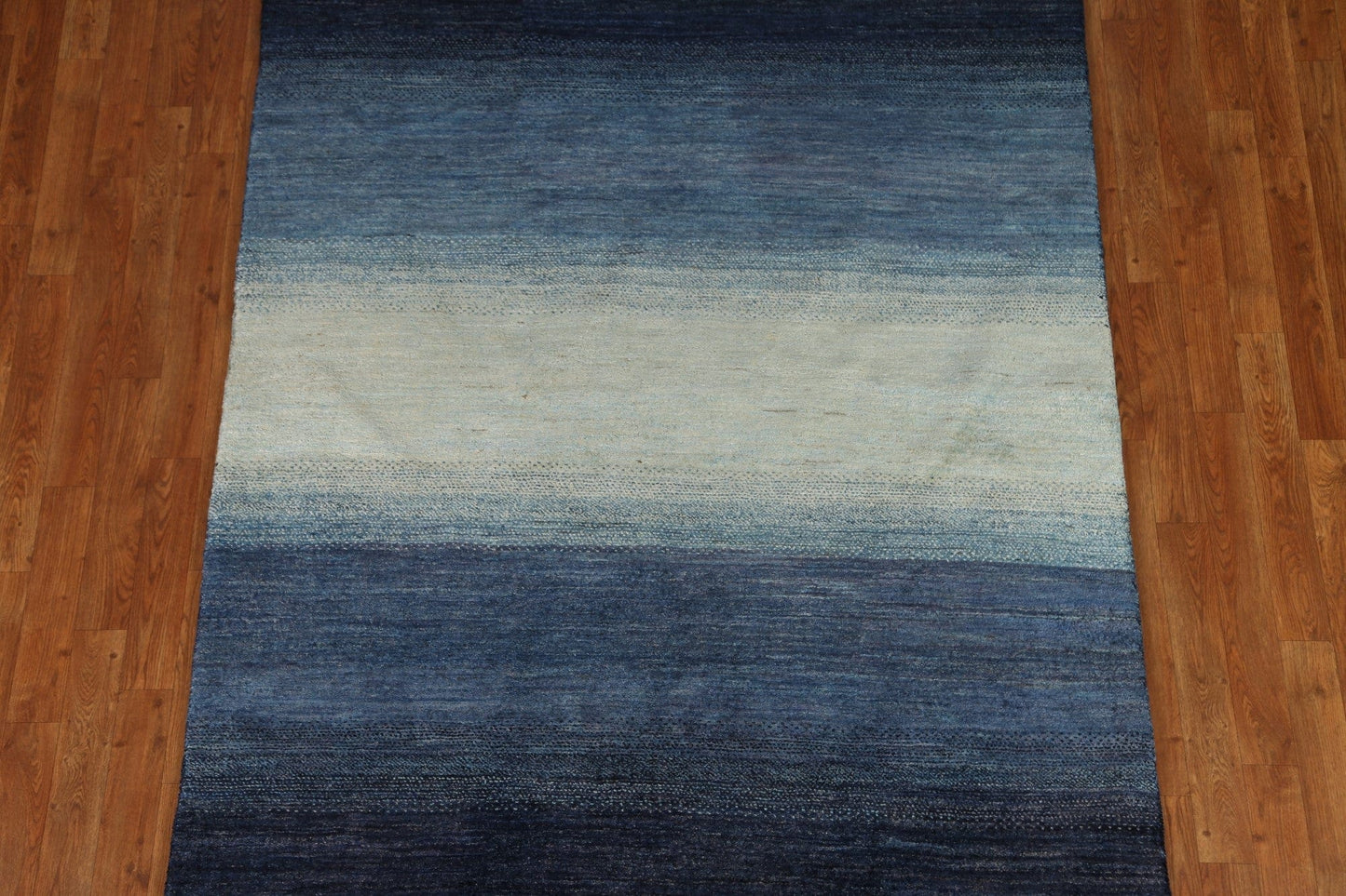 Striped Blue Gabbeh Oriental Area Rug 5x7