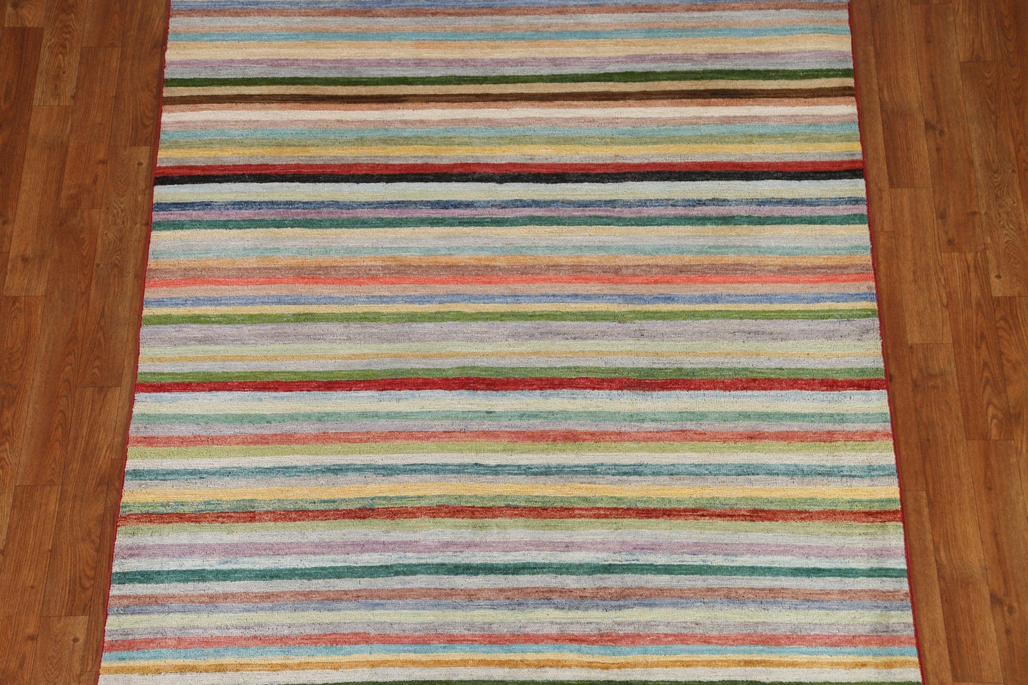 Striped Gabbeh Kashkoli Modern Area Rug 4x7