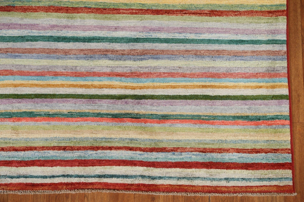 Striped Gabbeh Kashkoli Modern Area Rug 4x7