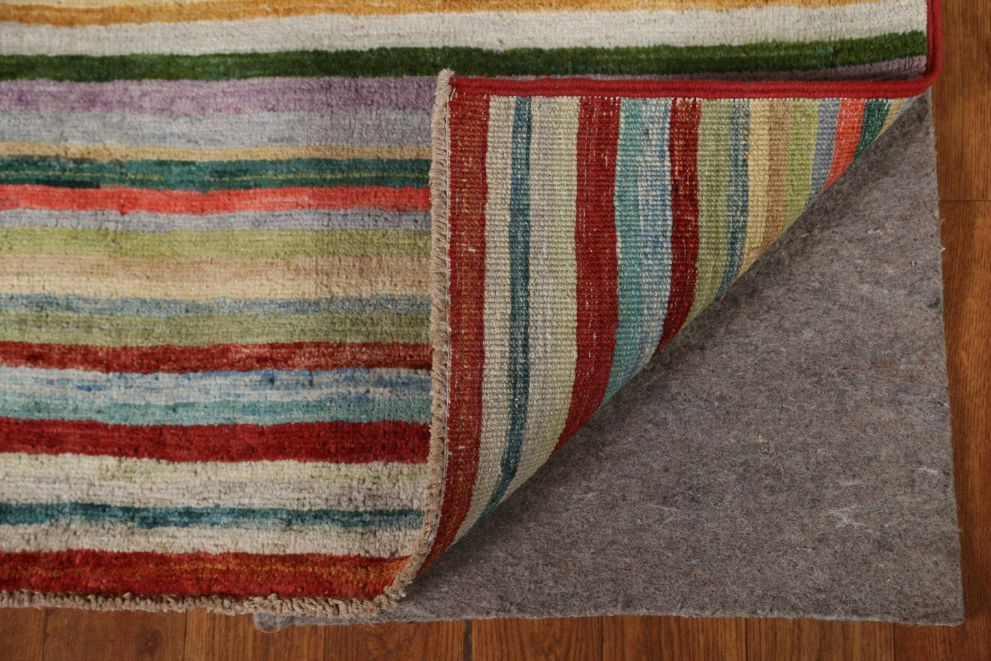 Striped Gabbeh Kashkoli Modern Area Rug 4x7