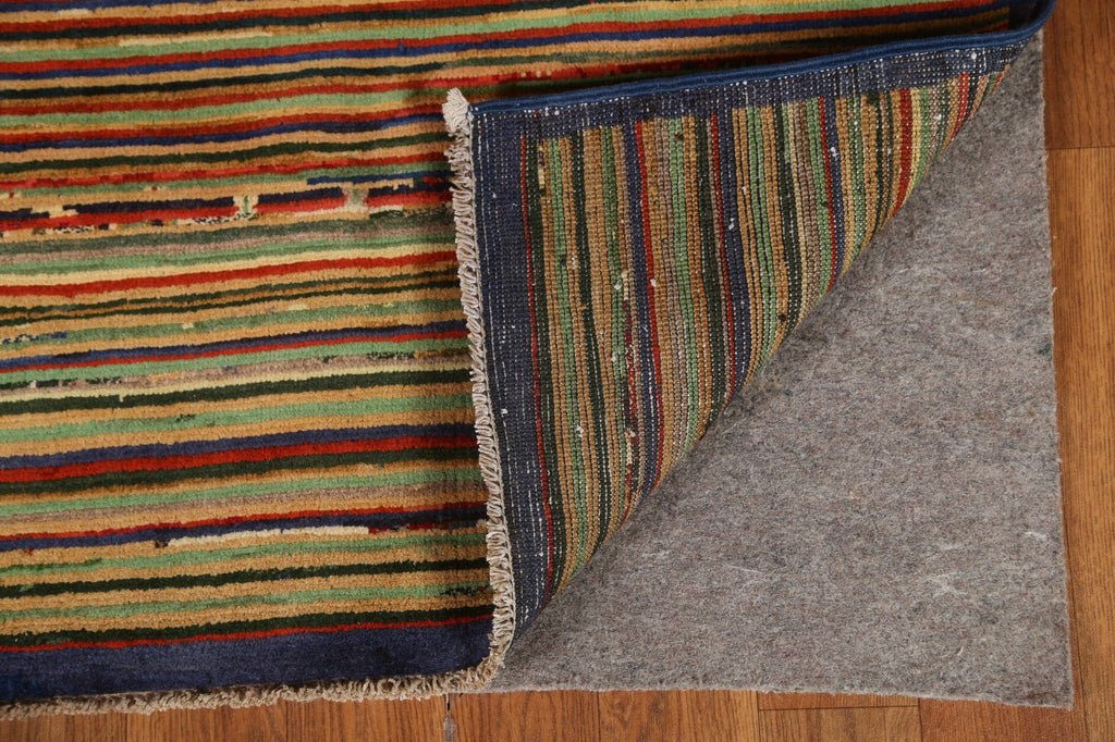 Striped Gabbeh Kashkoli Modern Area Rug 5x7