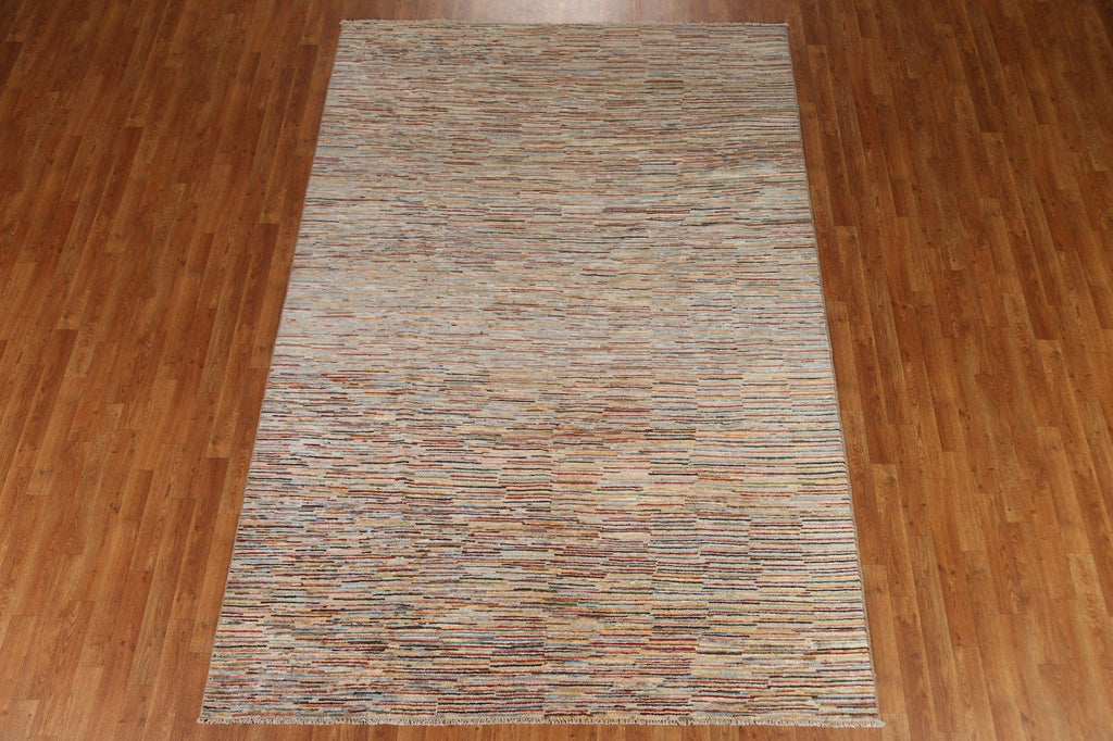 Striped Gabbeh Kashkoli Area Rug 7x10