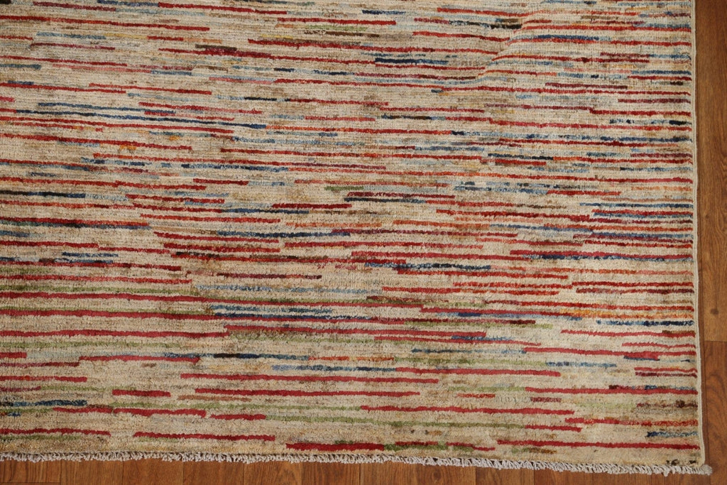 Striped Gabbeh Kashkoli Modern Area Rug 7x9