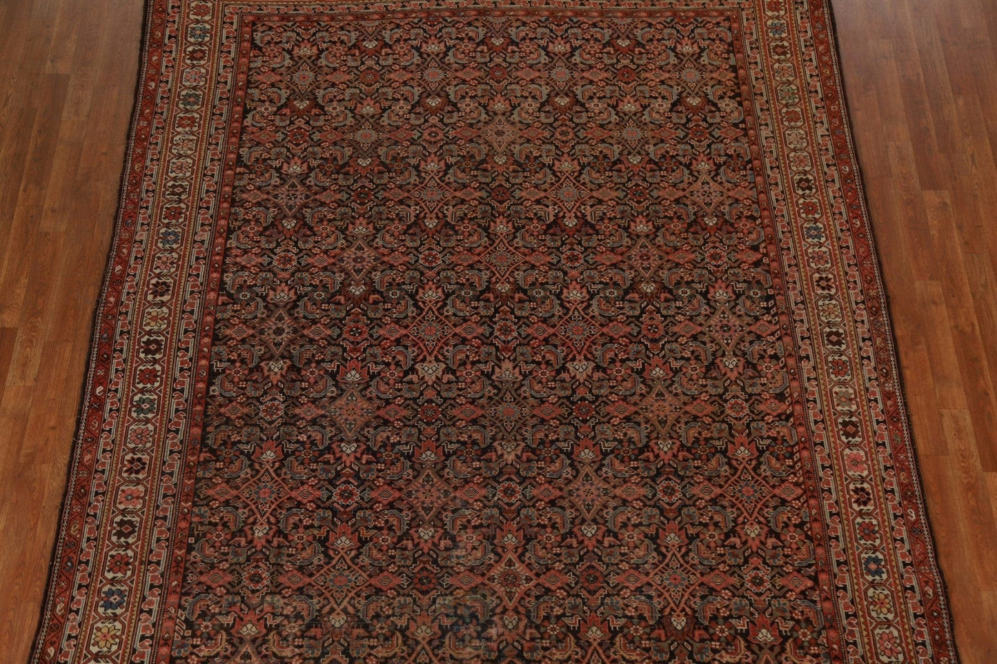 Pre-1900 Antique Malayer Vegetable Dye Persian Rug 8x11