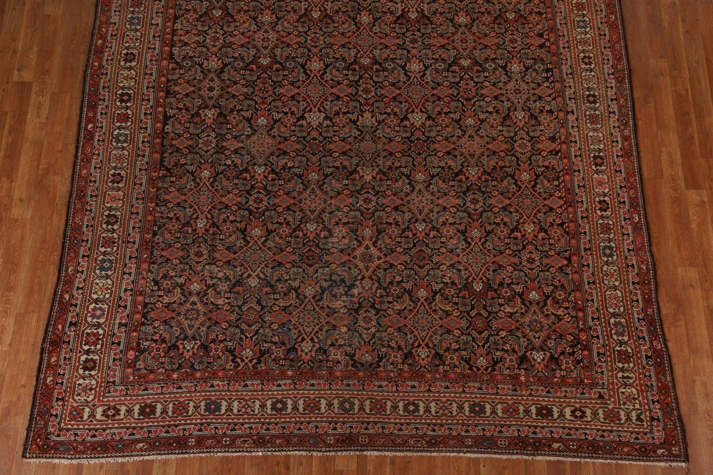 Pre-1900 Antique Malayer Vegetable Dye Persian Rug 8x11